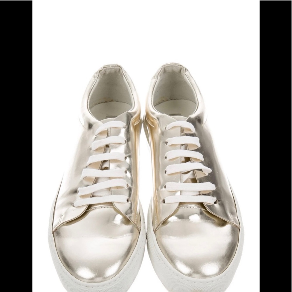 ACNE STUDIOS~Adriana~SILVER LEATHER SNEAKERS~IT41